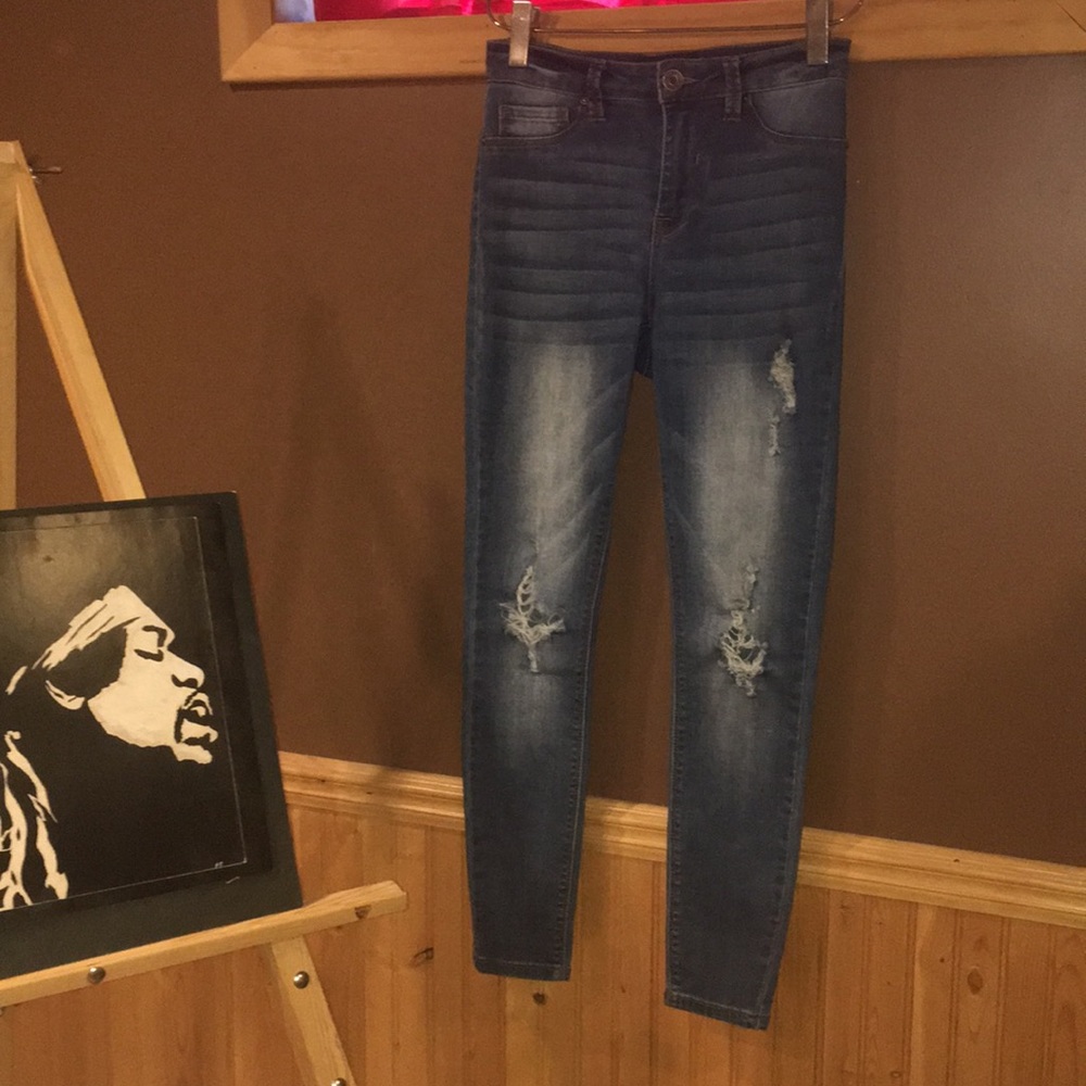 Indigo Rein Distressed Skinny Jeans